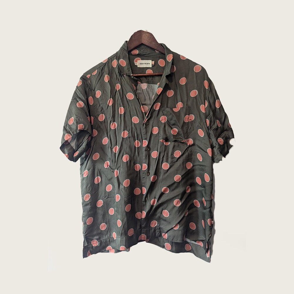 HONOR THE GIFT - Polka dot short sleeve shirt - Sz M